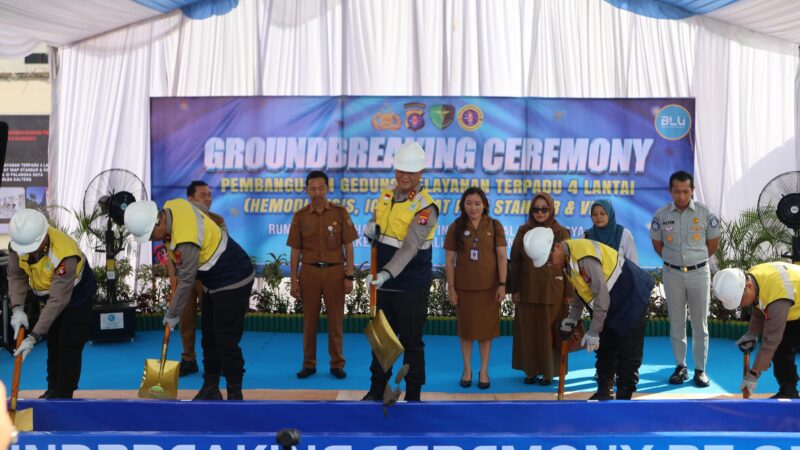 Groundbreaking Gedung Baru RS Bhayangkara Dimulai, Polda Kalteng Siapkan Layanan ICU dan Cuci Darah