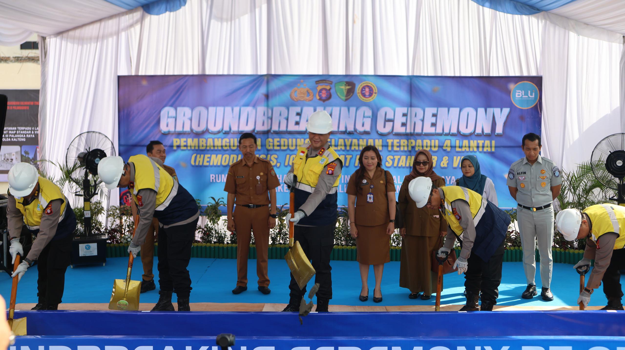 Groundbreaking Gedung Baru RS Bhayangkara Dimulai, Polda Kalteng Siapkan Layanan ICU dan Cuci Darah