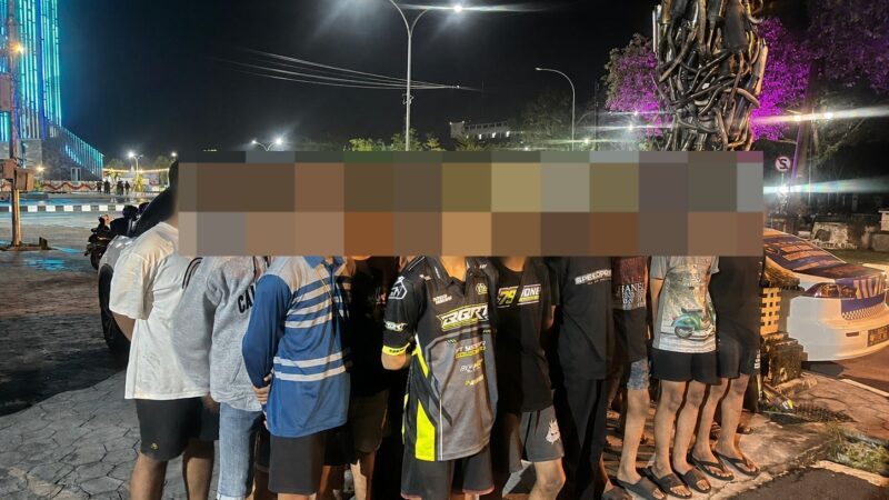 Satlantas Palangka Raya Sikat Balap Liar, 14 Motor Diamankan Saat Patroli Malam