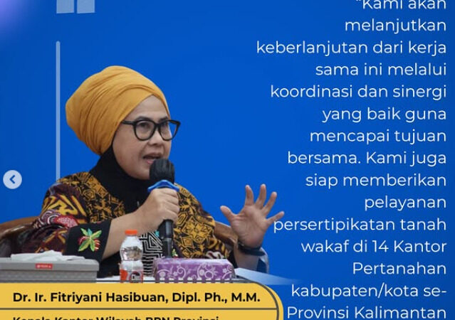 BPN Kalteng dan Kemenag Perkuat Sinergi Sertifikasi Tanah Wakaf