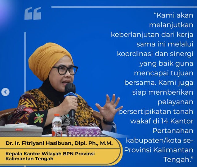 BPN Kalteng dan Kemenag Perkuat Sinergi Sertifikasi Tanah Wakaf