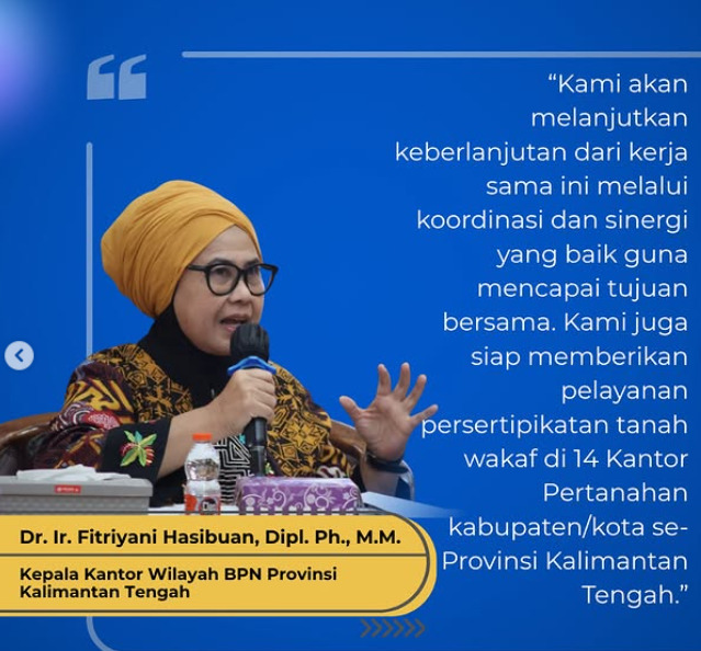 BPN Kalteng dan Kemenag Perkuat Sinergi Sertifikasi Tanah Wakaf