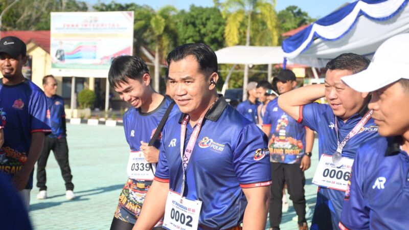 Sambut Hari Bhayangkara ke-80, Bupati Pulang Pisau Dukung Gaya Hidup Sehat Lewat Fun Run 5K 