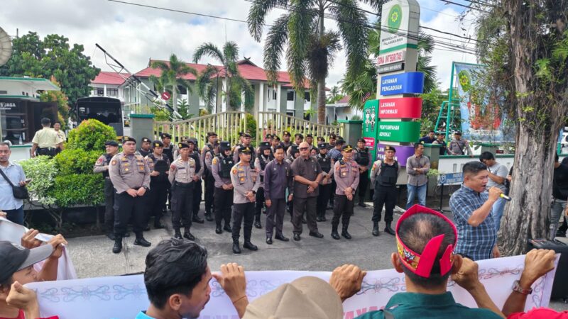 Polresta Palangka Raya Kerahkan 75 Personel Amankan Aksi Damai Masyarakat Adat Kalimantan