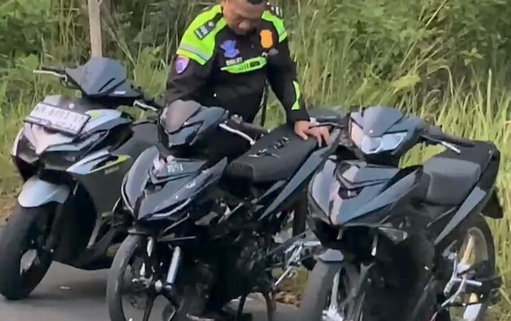 Razia Balapan Liar di Palangka Raya, Polisi Amankan Sejumlah Motor Berknalpot Brong