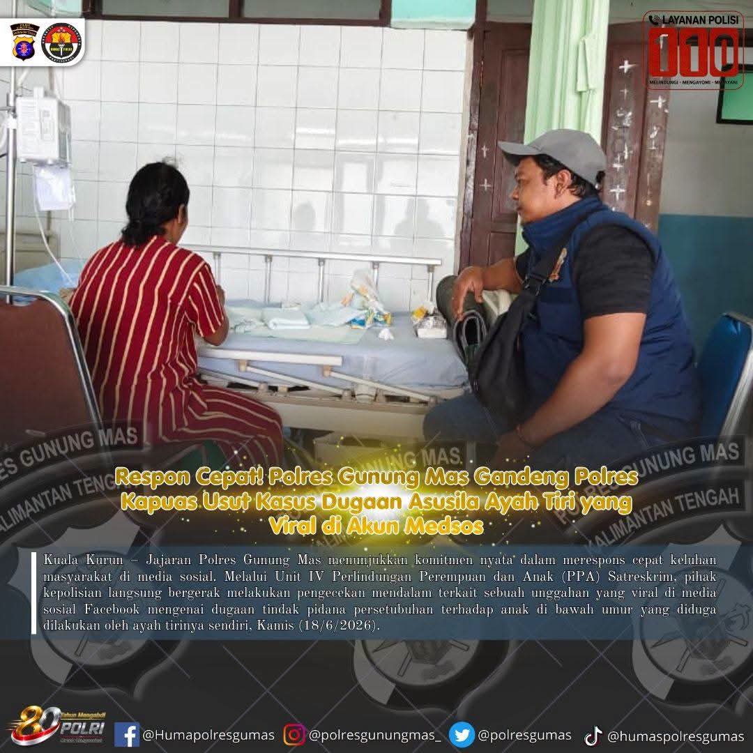 Polisi Koordinasi Lintas Wilayah Tangani Dugaan Kekerasan Seksual Anak di Gunung Mas