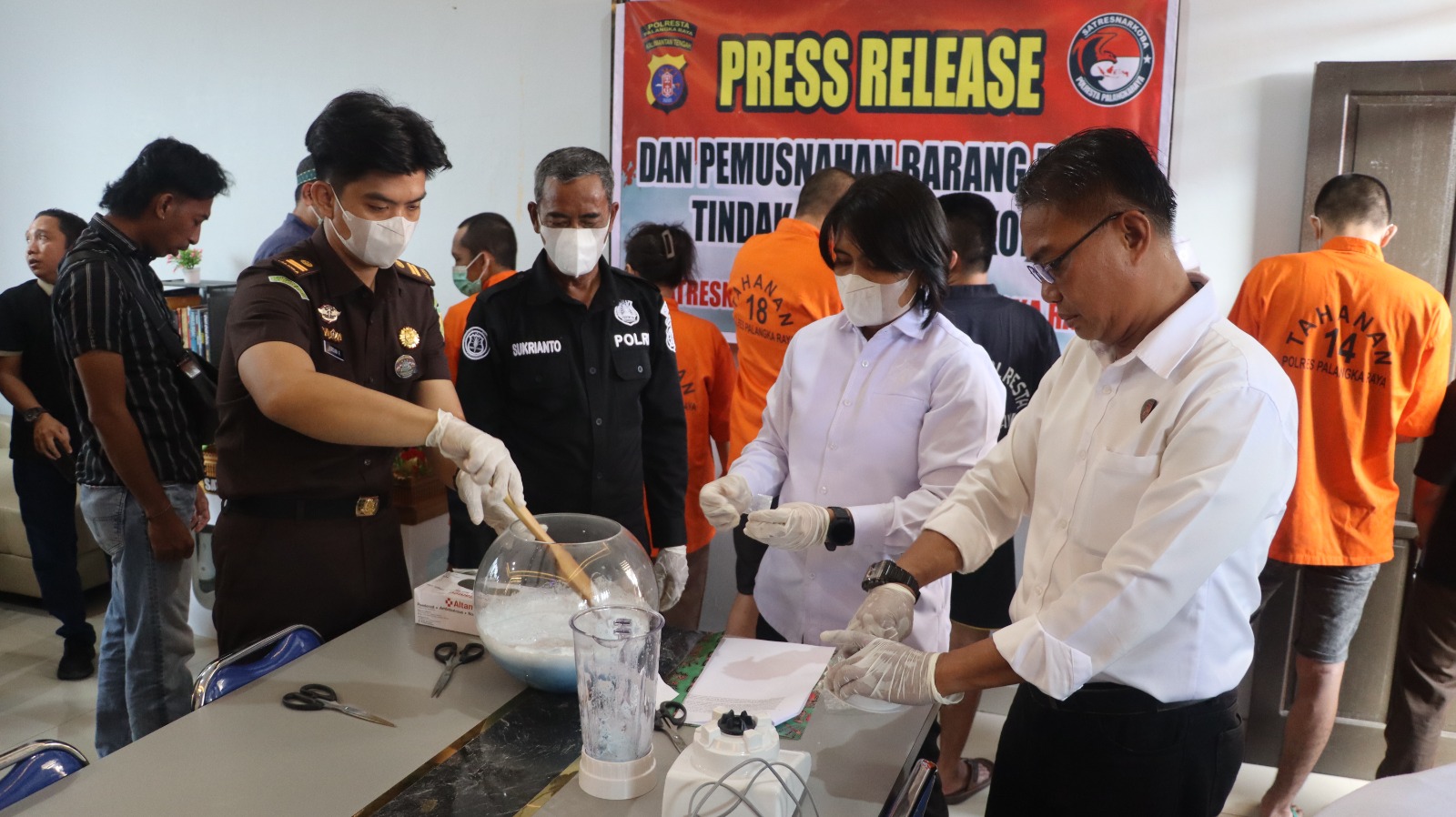 Satresnarkoba Polresta Palangka Raya Ungkap 36 Kasus Narkotika, 46 Tersangka Diamankan