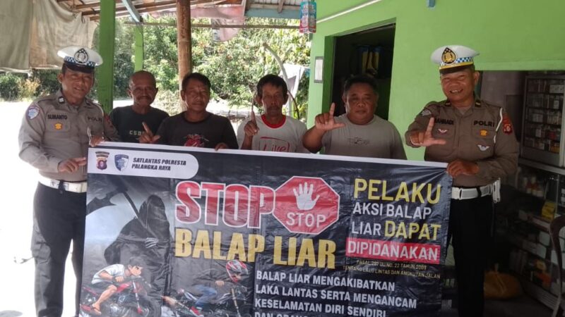 Satlantas Polresta Palangka Raya Gencarkan Edukasi Cegah Aksi Balapan Liar