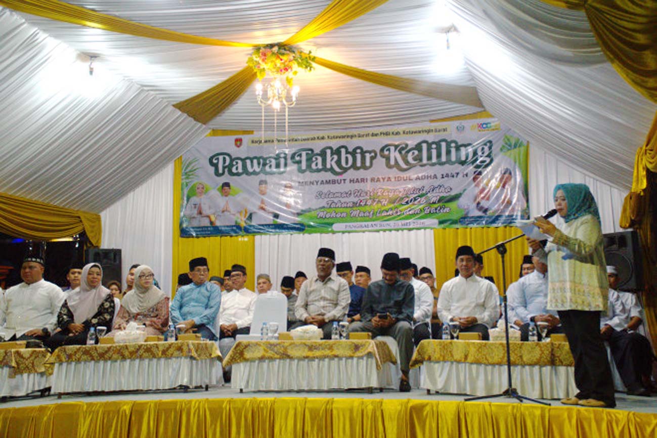 Sambut Hari Raya Idul Adha, Waket I DPRD Kalteng Hadiri Pelepasan Peserta Pawai Takbir Keliling di Kabupaten Kobar