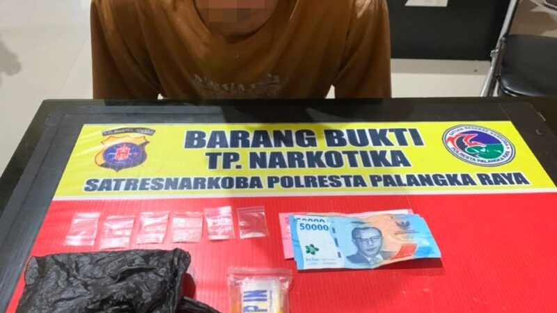 Miliki Enam Paket Diduga Sabu, Pria di Palangka Raya Ditangkap Polisi