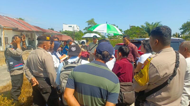 Polsek Pahandut Kawal Sidang Lapangan Sengketa Tanah di Kelurahan Langkai