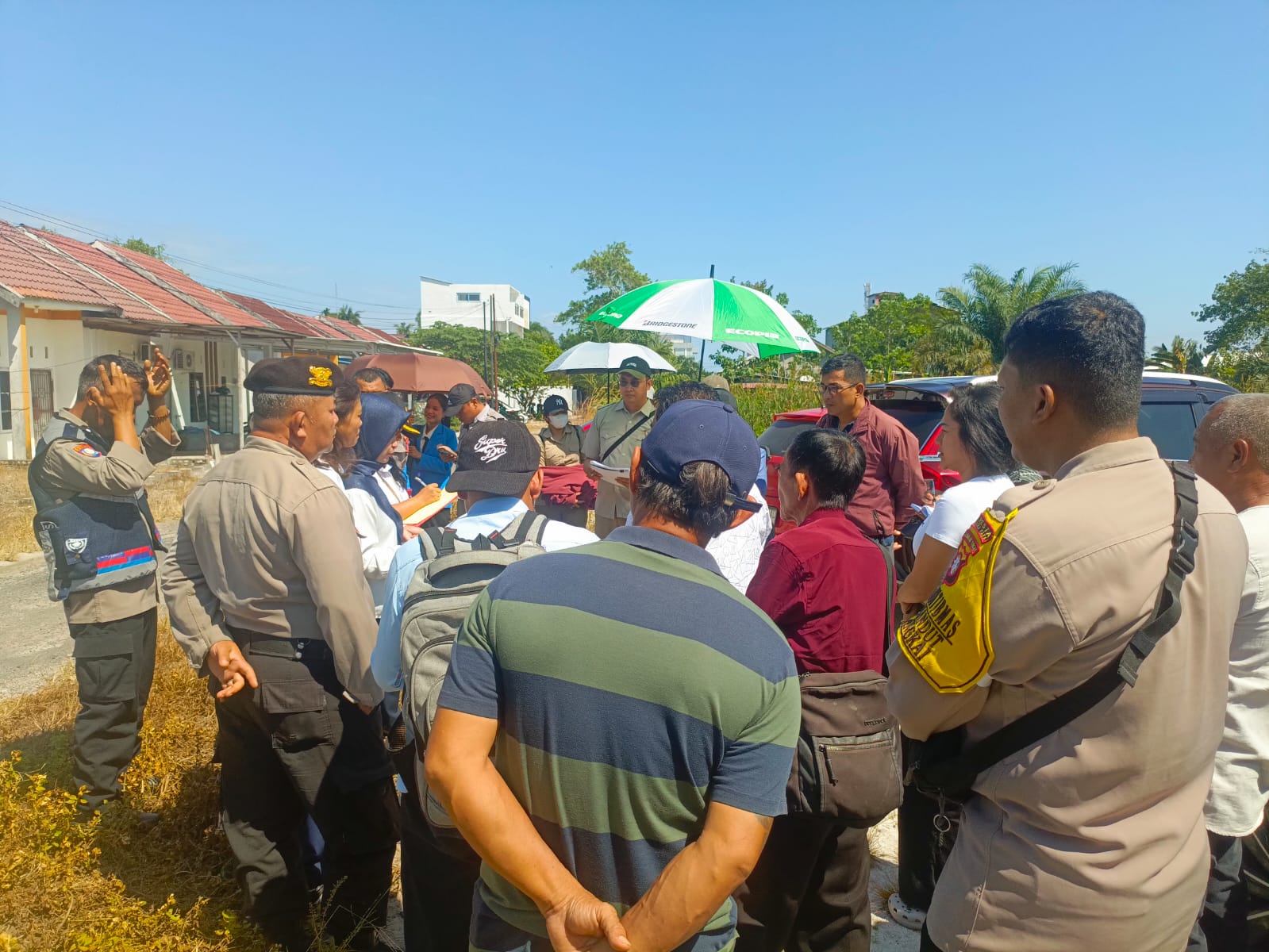 Polsek Pahandut Kawal Sidang Lapangan Sengketa Tanah di Kelurahan Langkai