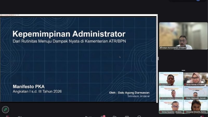 Sekjen ATR/BPN Tekankan Peran Strategis Pejabat Administrator dalam Mendorong Kinerja Organisasi