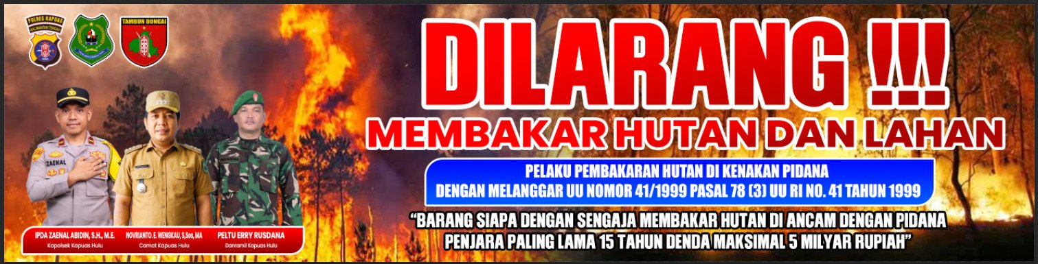 Camat Kapuas Hulu Turun ke Desa, Warga Diingatkan Jangan Bakar Lahan Saat Kemarau