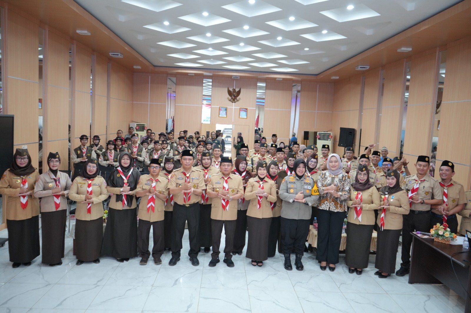 Bupati Kapuas Lepas Kontingen Jamnas XII 2026 dan Lantik Pramuka Garuda Penggalang