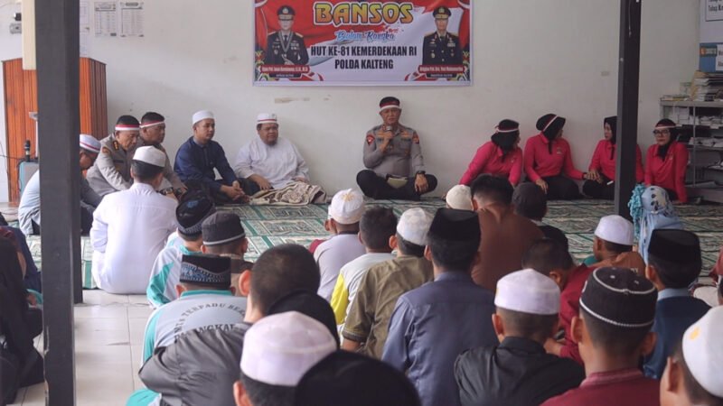 Jelang HUT RI, Kapolda Kalteng Bagikan Bansos ke 4 Panti Asuhan