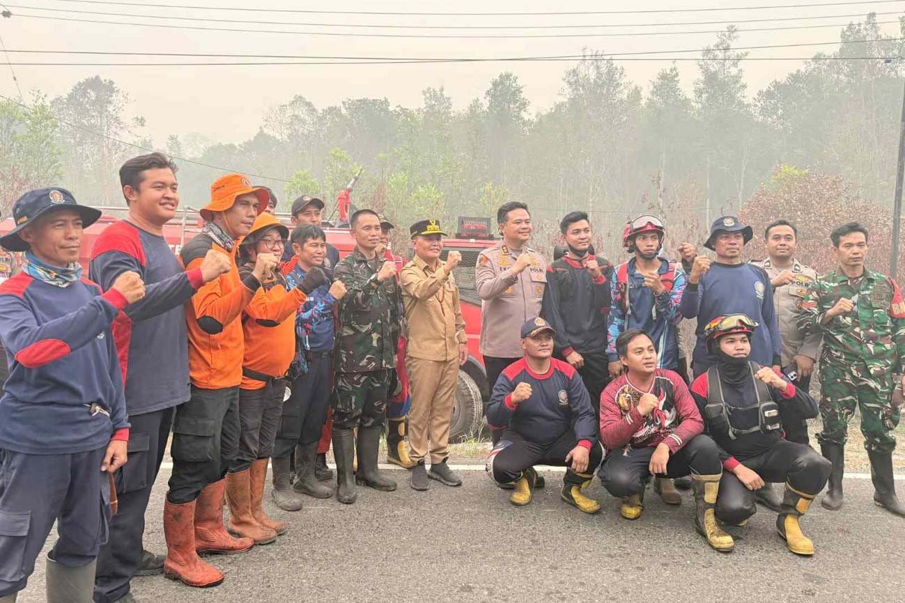Pantau Karhutla di Barsel, Gubernur Pastikan Penanganan Terus Berlanjut