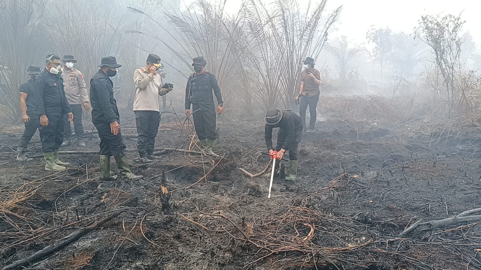 Serbuk Hertindo AF31 Dipakai Polda Kalteng Matikan Bara Karhutla Gambut