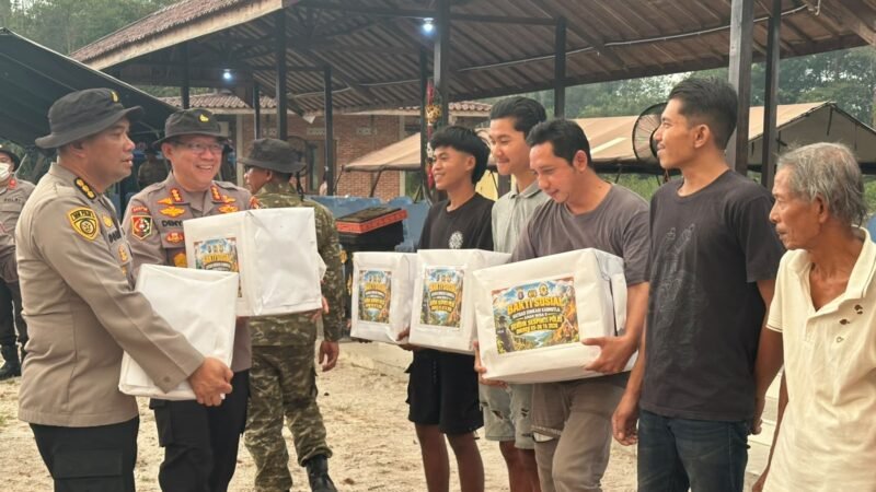 Serdik Sespimti Polri Gelar Bakti Sosial di Lokasi Karhutla Katingan