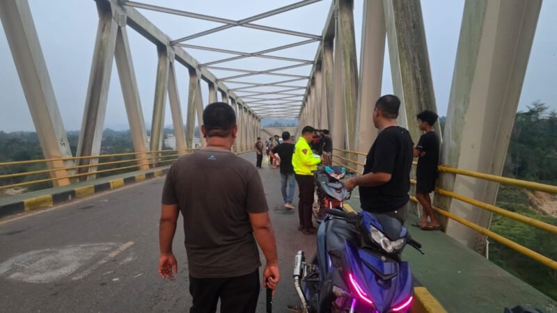 Polisi Amankan 11 Motor Saat Bubarkan Balap Liar di Jembatan Sei Hanyo