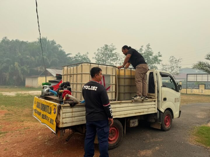 Polsek Rakumpit Cek Peralatan Pemadam untuk Antisipasi Karhutla﻿