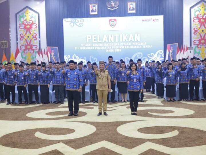 Lantik 234 Pejabat, Gubernur Kalteng Tekankan Efisiensi APBD dan Kolaborasi Antar OPD