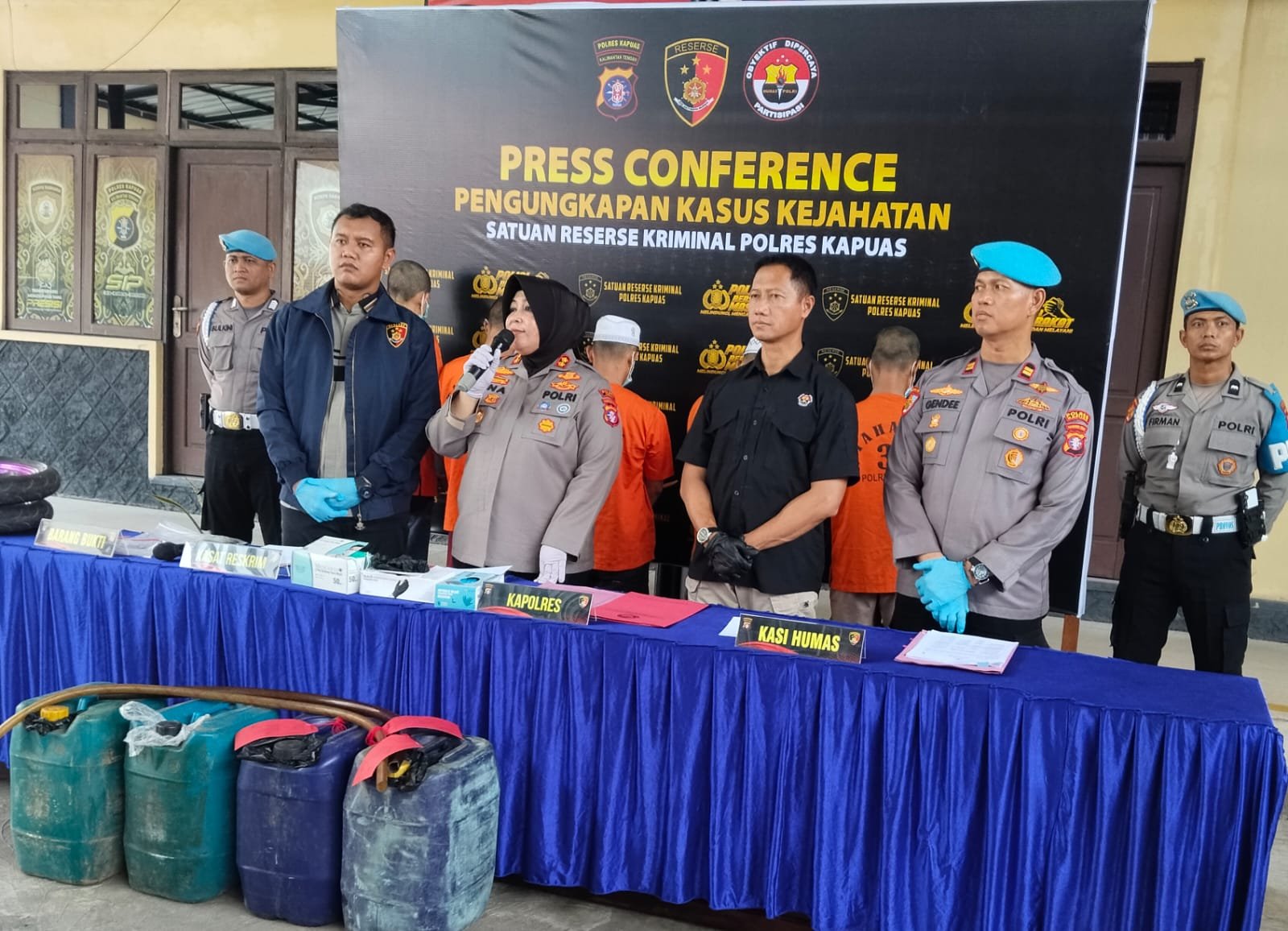 Polres Kapuas Ungkap Dua Kasus Penyalahgunaan BBM Bersubsidi, Sita 1.260 Liter Pertalite