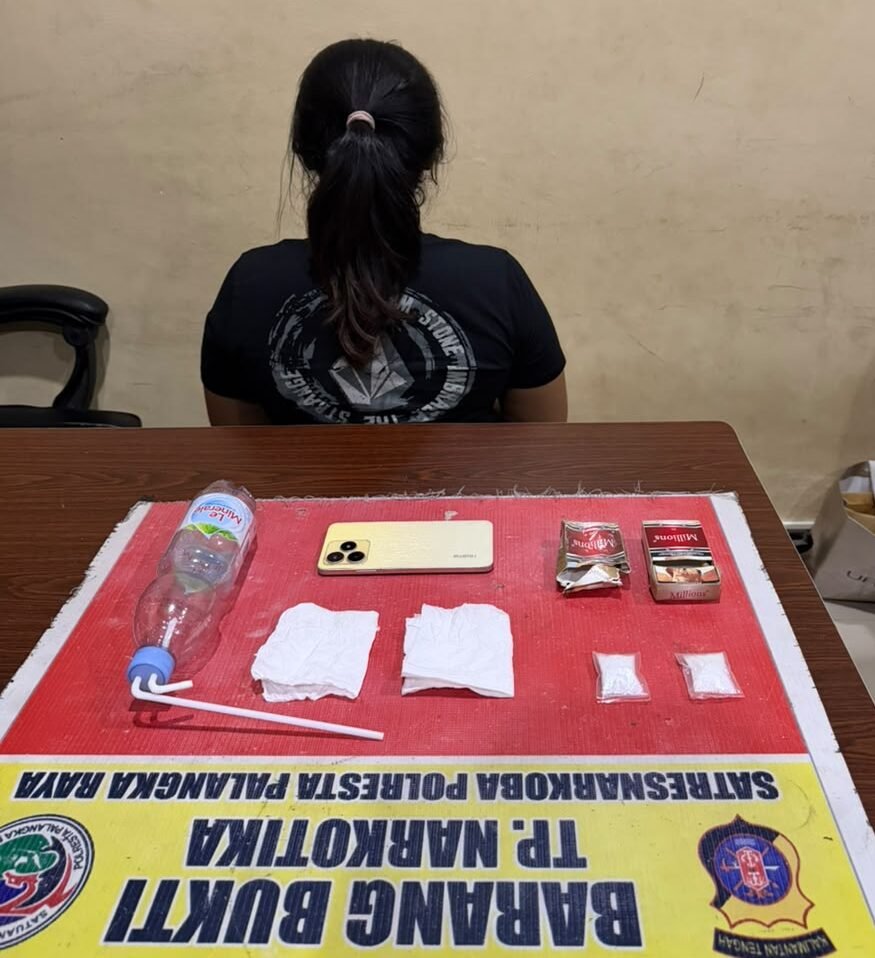 Polisi Amankan Perempuan di Palangka Raya, Diduga Simpan 9,42 Gram Sabu