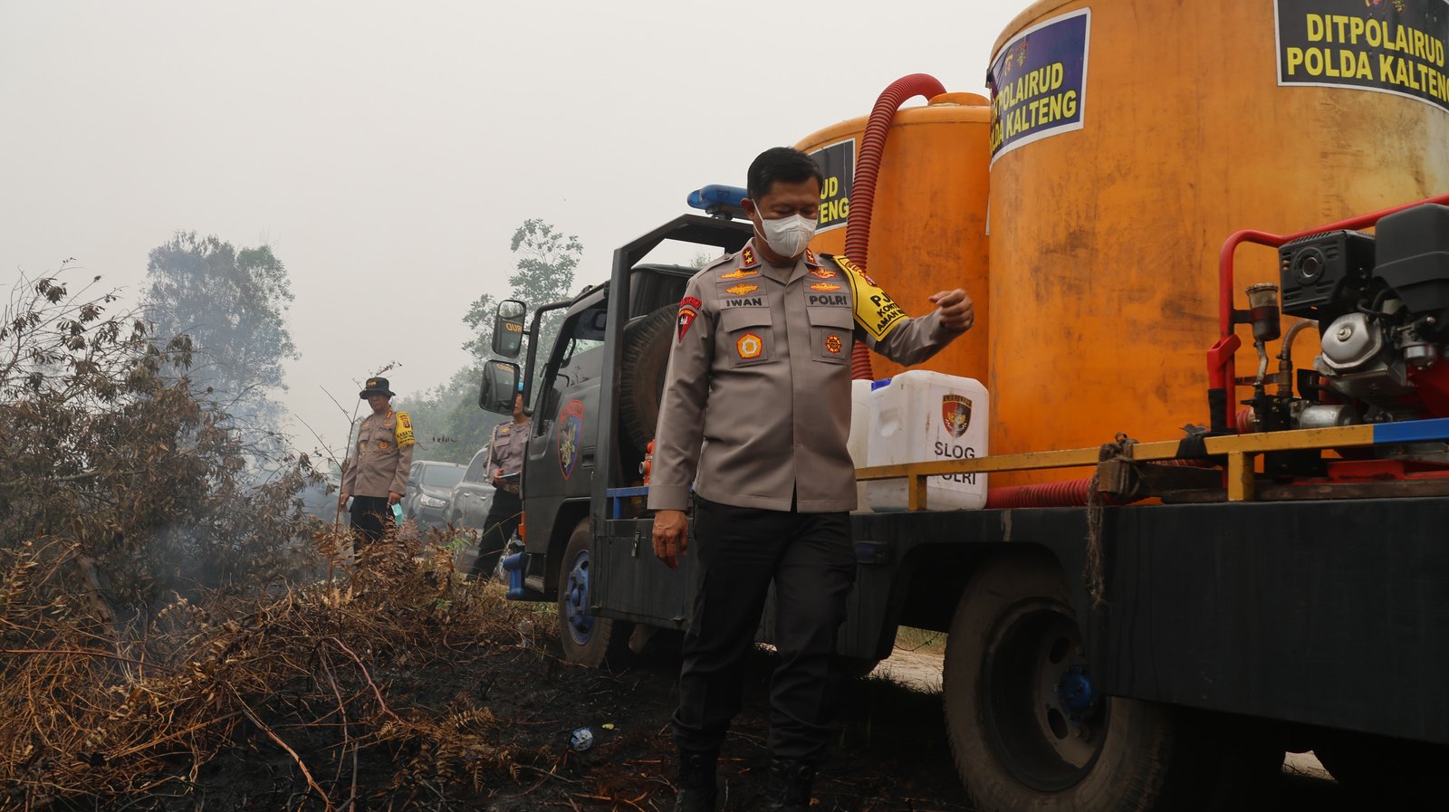 Bara Api di Gambut Sabaru Belum Padam, Kapolda Kalteng Perkuat Operasi Karhutla